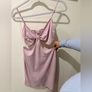 Pink Cut-Out Sleep Dress